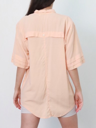 Batwing sleeve peach blouse